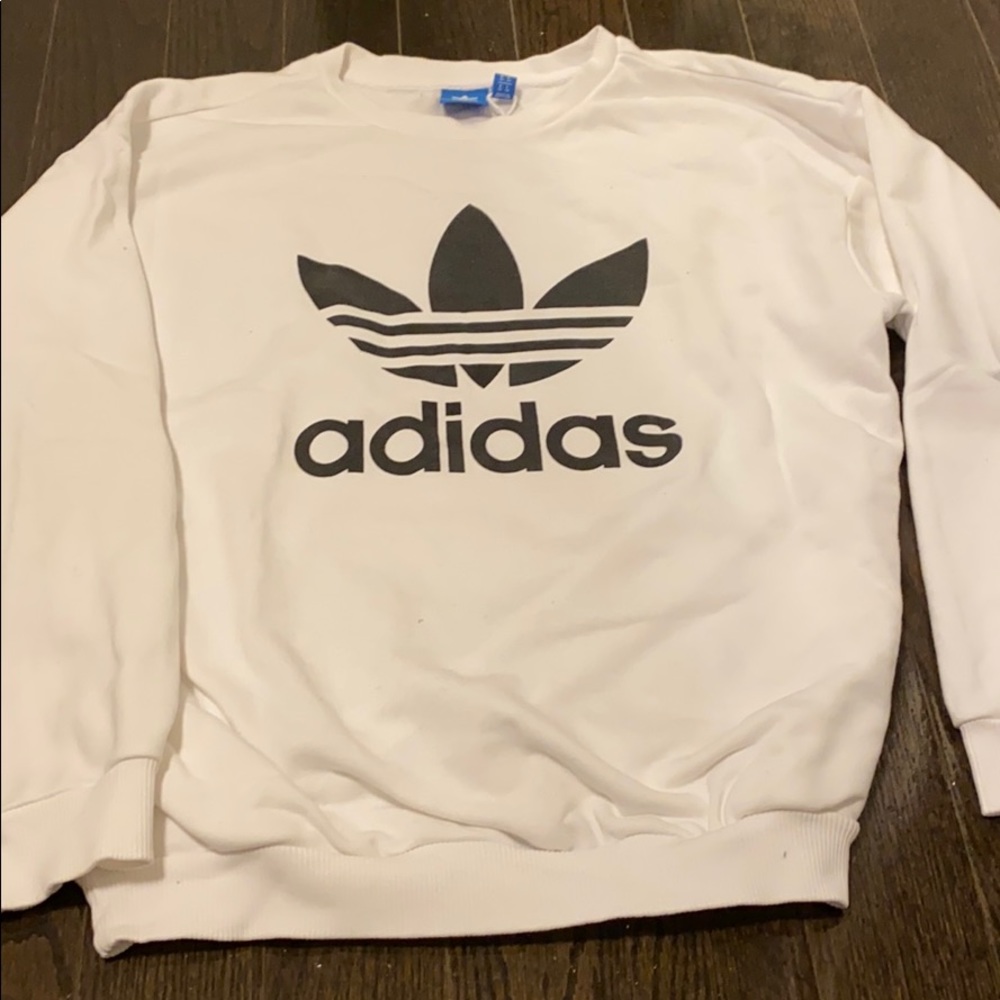 Adidas white sweatshirt